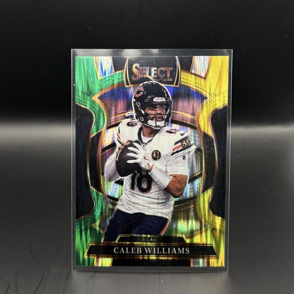 2025 Panini Select - Concourse Caleb Williams #73 Green & Yellow Shock Prizm