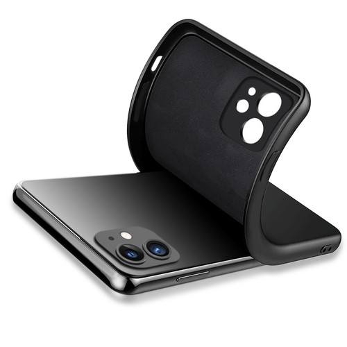 Etui silikonowe matowe do iPhone 11 czarne - Zdjęcie 8 z 8