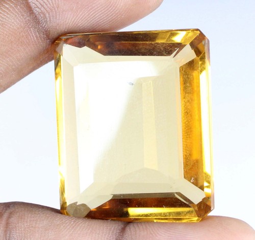 119 kt AGI-zertifizierter gelblich-oranger Citrin Smaragdschliff loser Edelstein T15950 - Bild 5 von 8