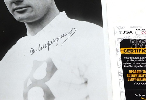 Foto firmada por Rube Marquard 8 x 10 en blanco y negro Braves JSA automática - Imagen 2 de 3