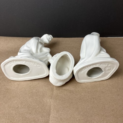 Vintage Holland Mold 15 Pc White Ceramic Nativity Set Glossy Finish - Picture 5 of 19