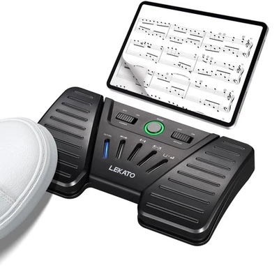 LEKATO Bluetooth Page Turning Pedal, Drahtloser Page Turner, Wiederaufladbare...