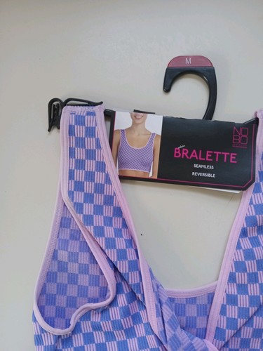 Bralette donna media reversibile rosa viola twist davanti o regular davanti nuova con etichetta - Foto 2 di 11