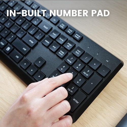 PERIDUO-716 Wireless Standard Keyboard and Optical Mouse Combo Set - Black - Picture 7 of 8