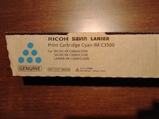Genuine Ricoh Savin Lanier 842254 Print Cartridge CYAN IM C3500 / IM C3000