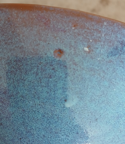 Aqua Blue With A Tint Of Purple Clay Phesington Kilns Handmade Bowl 6.2" - Picture 13 of 19