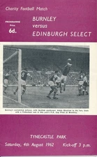 Edinburgh Select X1 v Burnley (Friendly @ Hearts) 1962/1963