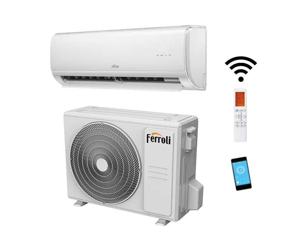 Climatizzatore Condizionatore FERROLI GIADA S Freddo Caldo WI-FI 12000 BTU