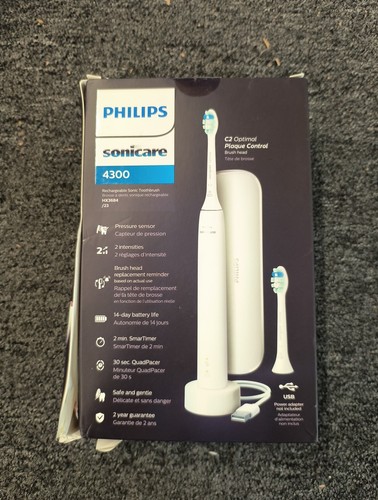 Philips Sonicare ProtectiveClean 4300 Toothbrush - White (HX3684/23), New, B3 - Picture 2 of 5