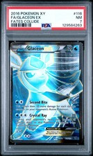 2016 POKEMON XY FATES COLLIDE #116 FULL ART/GLACEON EX PSA 7