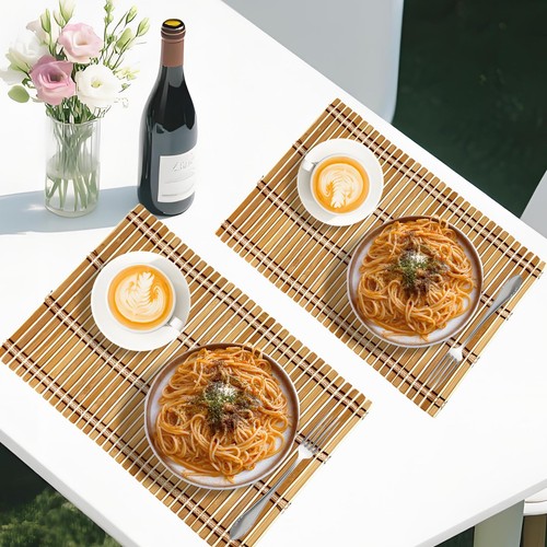 8 Pack Placemats, Natural Anti-Slip Dining Table Mats Rustic Heat-Resistant P... - Bild 5 von 7