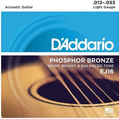 Saiten Westerngitarre D'Addario EJ16 .012-053 Gitarren Saiten Gitarrensaiten NEU