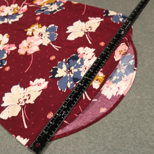 Old Navy Kleid Blumen ärmellos Schlüssellochausschnitt knielang weinrot M - Bild 15 von 18