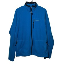 Columbia Full Zip Fleece Jacket, Blue, Medium