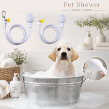 Portable Sink Spray Hose Handheld Pet Faucet Sprayer Pet Hair Wash Bath 51 Inch