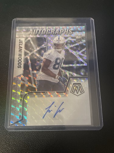 Jelani Woods 2022 Panini Mosaic Silver Mosaic Prizm Rookie Auto Card #RAM-JWO - Bild 4 von 7