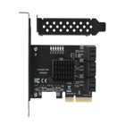 PCI-E X4 X8 X16 auf 6 Port SATA3.0 Erweiterungskartenadapter für ASMedia ASM1166