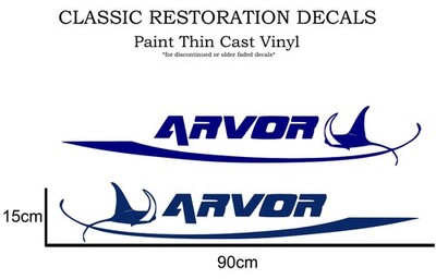 90 cm Arvor Restauration Aufkleber Sticker Grafik Paar - Farbe dünn gegossen Vinyl