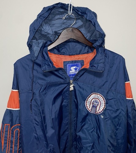 Vintage 90s Starter University Of Illinois Fighting Full Zip Hoodie Jacket Men’s - Picture 15 of 21