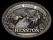 TD05127 NOS NFR  1980 NATIONAL FINALS RODEO  HESSTON COLLECTOR BELT BUCKLE