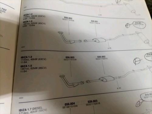 SEAT IBIZA 1.2 1.5 DIESEL EXHAUST MUFFLER COD. 016001 SE021115315A - Picture 5 of 6