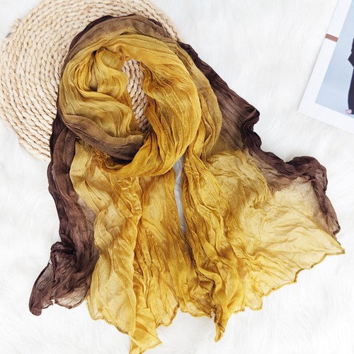 Thin Breathable Shawl Twist Scarf Windproof Tie-dye Headscarf Outdoor Casual☋ - Picture 9 of 29