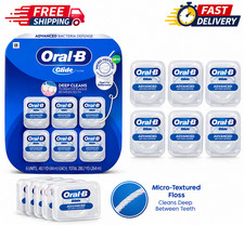 Oral B Glide Bacteria Defense Floss Advanced Floss 6 pks total 288.7YD NEW