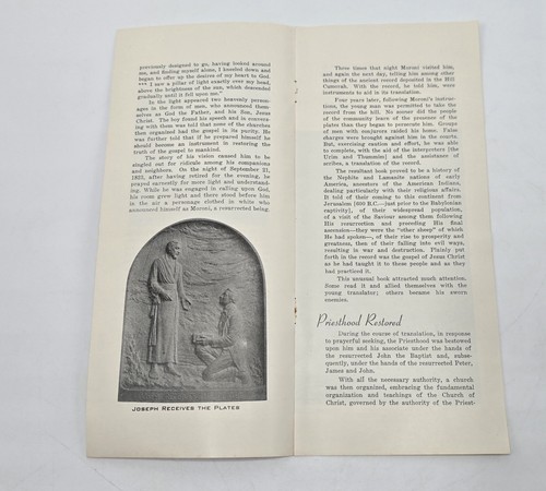 Angel Moroni Monument at Hill Cumorah, Near Palmyra - 1950’s Trifold Brochure - Picture 5 of 11