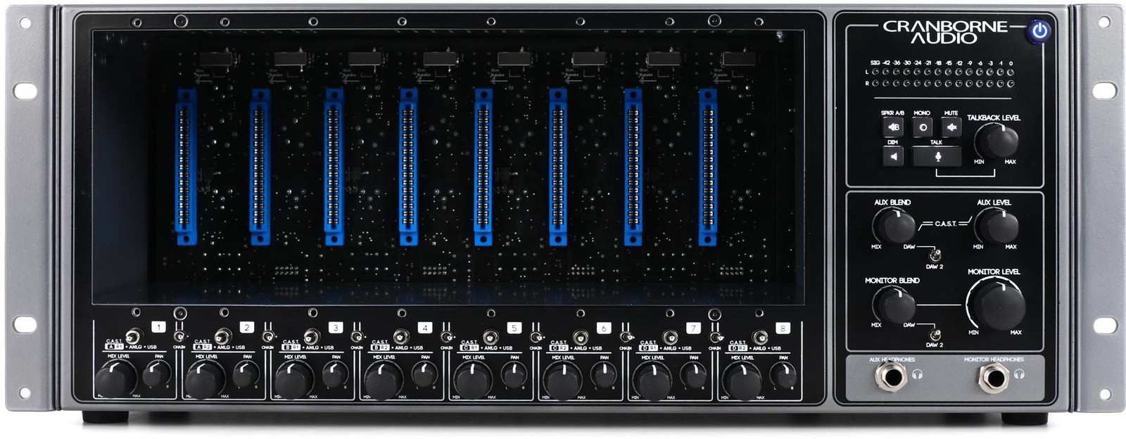 Аудиоинтерфейс Cranborne Audio 500R8 USB и 8-слотный корпус серии 500