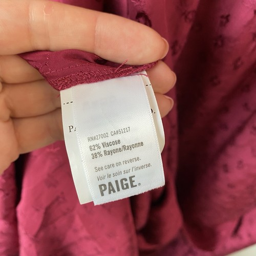 Paige Avonne Dobby Maxi Dress Berry Jam Burgundy Red M - 第 6/9 張圖片