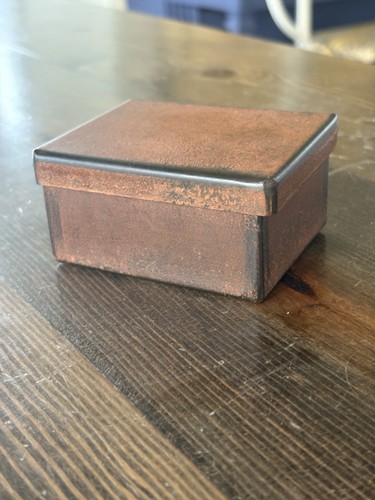 Jan Barboglio Hacienda Style Forged Iron Box Rustic Metal Trinket Keeper Signed - Picture 2 of 17