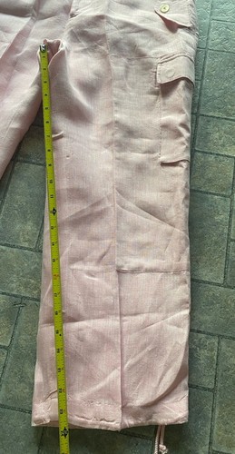 Ralph Lauren Petite Casual Hosenanzug Rosa Leinen LARGE Knopfleiste Oberteil/12P Hose - Bild 17 von 24