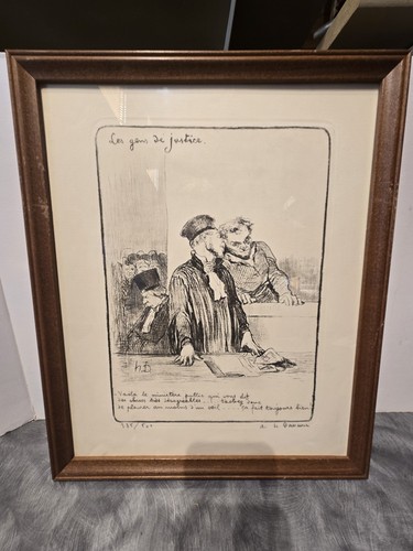 Honore Daumier Les Gens De Justice set of 10 Lithigraphs Signed Numbered - Picture 14 of 23