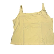 VTG Y2K MODA INTL Victorias Secret Yelow Square Neck Built Bra Tank Top Women XL