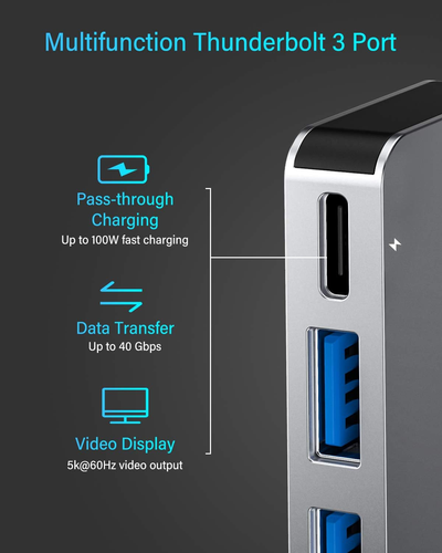 USB C Adapter for Macbook Pro/Macbook Air M1 M2 M3 2023 2022 2021 13" 15" 16",6 - Picture 3 of 12