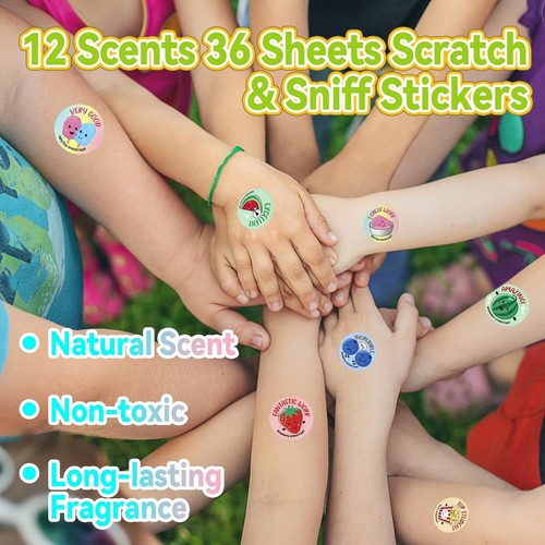 864 Scented Stickers - Kids Teachers Rewards Crafts Party Favors  - Picture 2 of 7