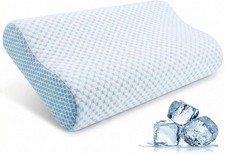 Cooling Memory Foam Cervical Pillow Neck Pain Relief Ergonomic Orthopedic Suppor