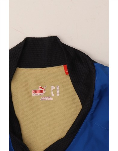 PUMA Mens Pullover Tracksuit Top Jacket XL Blue Colourblock Polyester BH06 - Picture 3 of 3