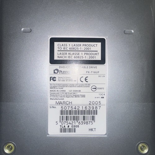 Plextor PX-708UF DVD and CD Rewritable Drive - Picture 5 of 7