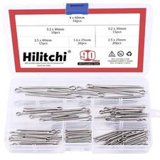Cotter Pin Assortment Kit 90-PCS 304 Stainless Steel Hitch Hair Pins