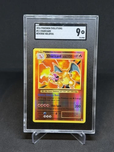 Pokemon SGC MINT 9 Charizard Evolutions Reverse Holo Card 11/108 Mint