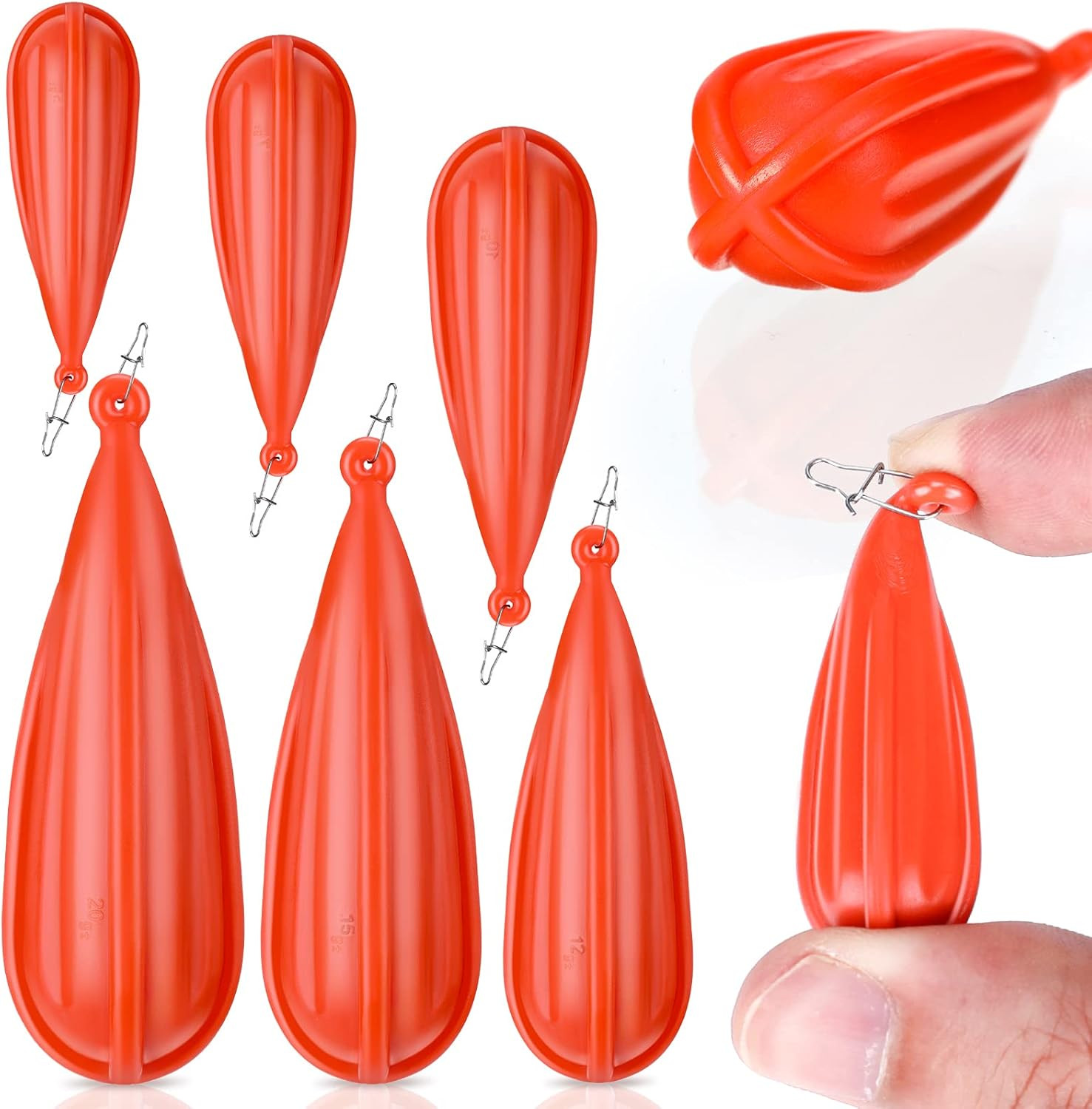 6 Pieces Fishing Practice Plugs 6 Mixed Sizes Bait Casting Practice Plug for Kid - Image 12