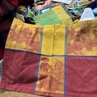 4 Matching Primrose Bordier Le Jacquard Francais Napkins orange and yellow