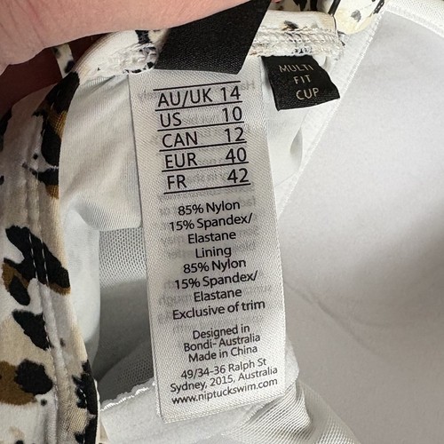 NWT NIPTUCK SWIM Womens Size 10 US Leopard Print One-Piece Swimsuit Bathing Suit - Picture 7 of 8