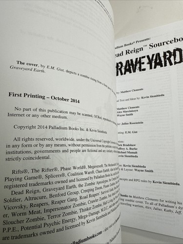 Dead Reign RPG: Sourcebook Five Graveyard Earth -- Palladium Books - Bild 2 von 4
