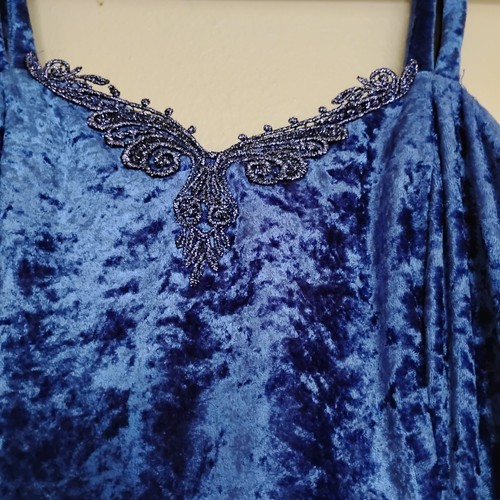 Fredericks Of Hollywood Dress Large Velvet Maxi Slip Vintage Whimsigoth - Picture 3 of 15
