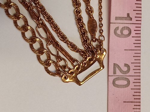  7 Strand Necklace Goldtone - Picture 7 of 9