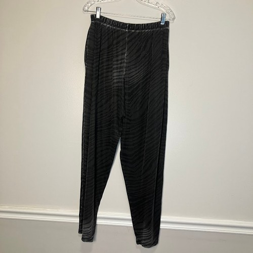 Zubaz VTG 90's Zebra Print KANSAS CITY CHIEFS Pants Size L Black Right Hip Logo - Picture 2 of 8