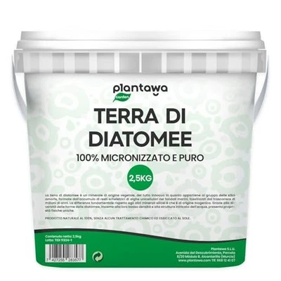 PLANTAWA Terra di diatomee Micronizzata 2,5 kg, 100% naturale e sostenibile, molteplici u
