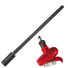 Hole Saw Arbor Extension 12" Long with Double end 0.37"(9.5mm) Hex and 0.43”(...